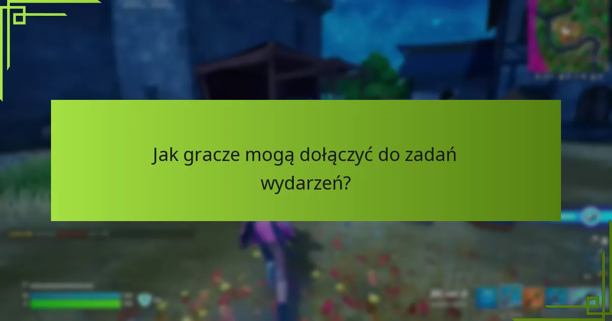 Jak gracze mogą dołączyć do zadań wydarzeń?