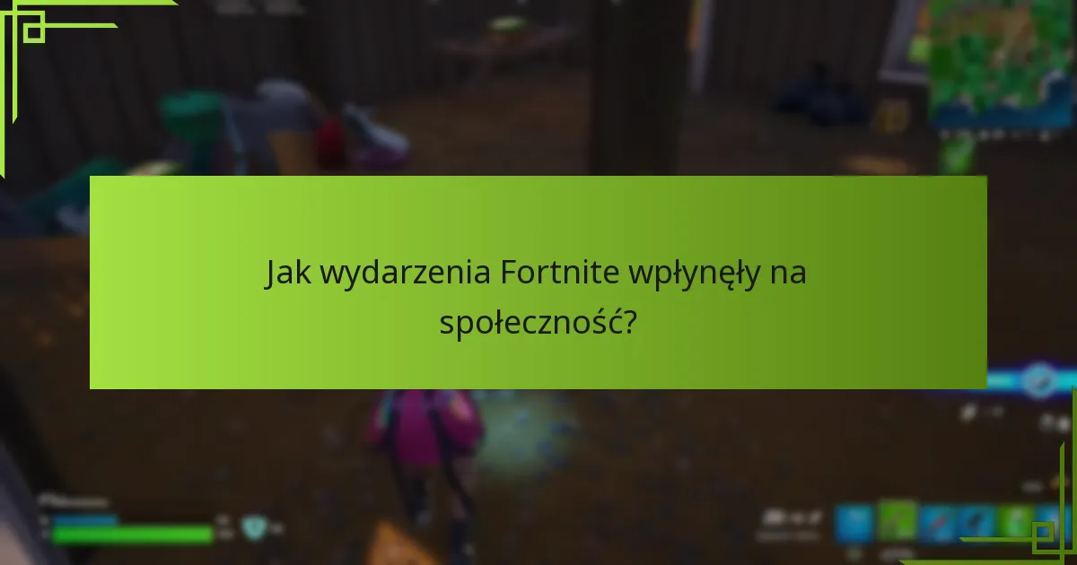 Jak wydarzenia Fortnite wpłynęły na społeczność?