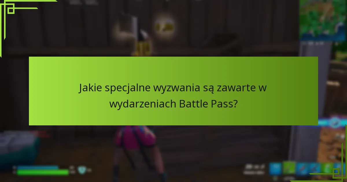 Jakie specjalne wyzwania są zawarte w wydarzeniach Battle Pass?