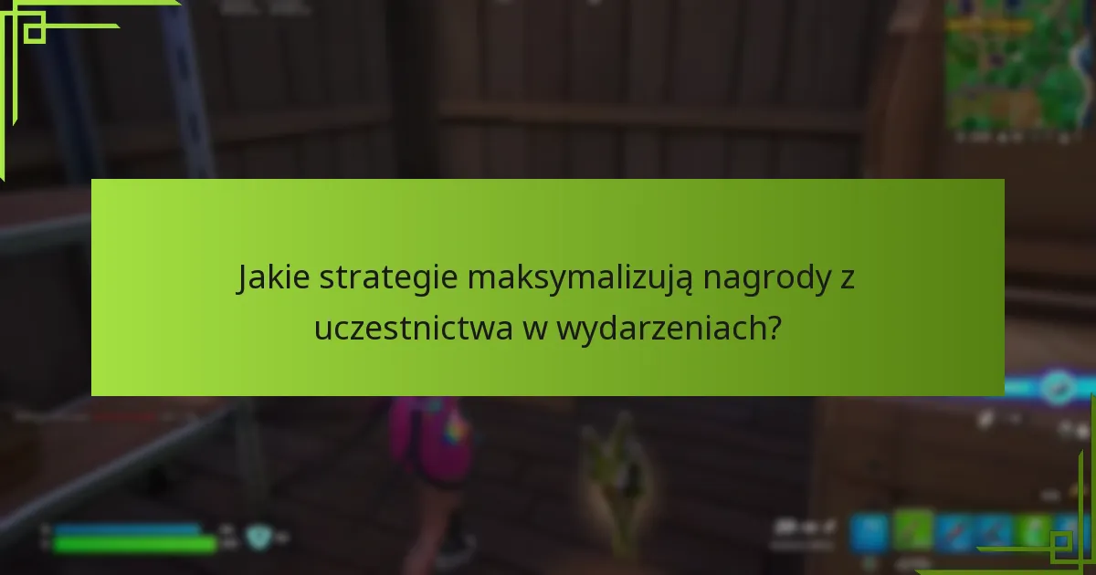 Jakie strategie maksymalizują nagrody z uczestnictwa w wydarzeniach?